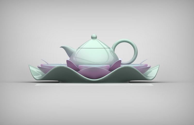 123&ldquo;纤尘不染&rdquo;莲花主题茶具设计
