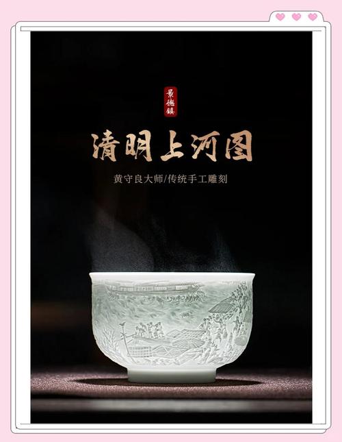景德镇影青瓷茶具:清明上河图艺术